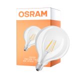 Osram Classic LED E27 Globe Włókno Przezroczysty 4W 470lm - 827 Bardzo Ciepła Biel | Zamienne 40W - UKCA Wersja